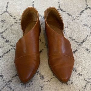 Cut-out slip on ankle bootie